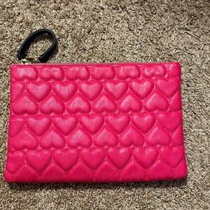 Betsey Johnson Vibrant Pink Heart Wristlet